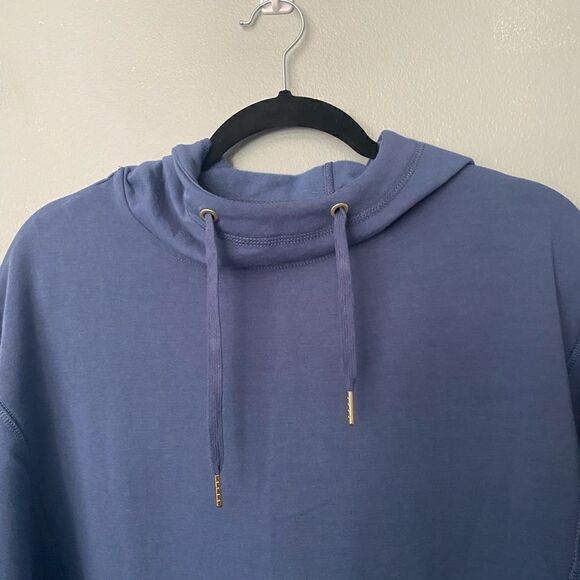 Jockey Supersoft Hooded Blue Pullover Sweatshirt M - Picture 2 of 7
